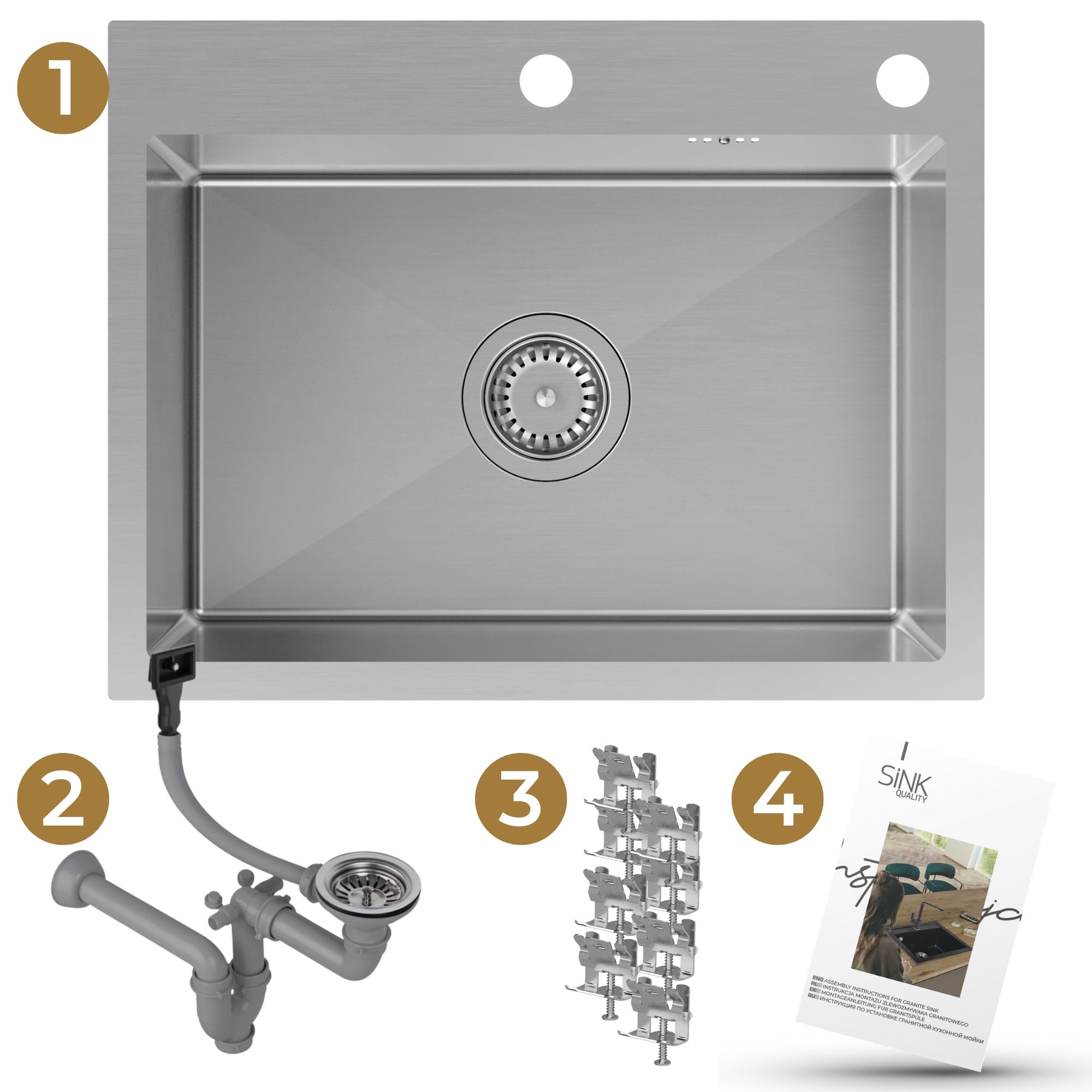 Zlew stalowy COLE 110